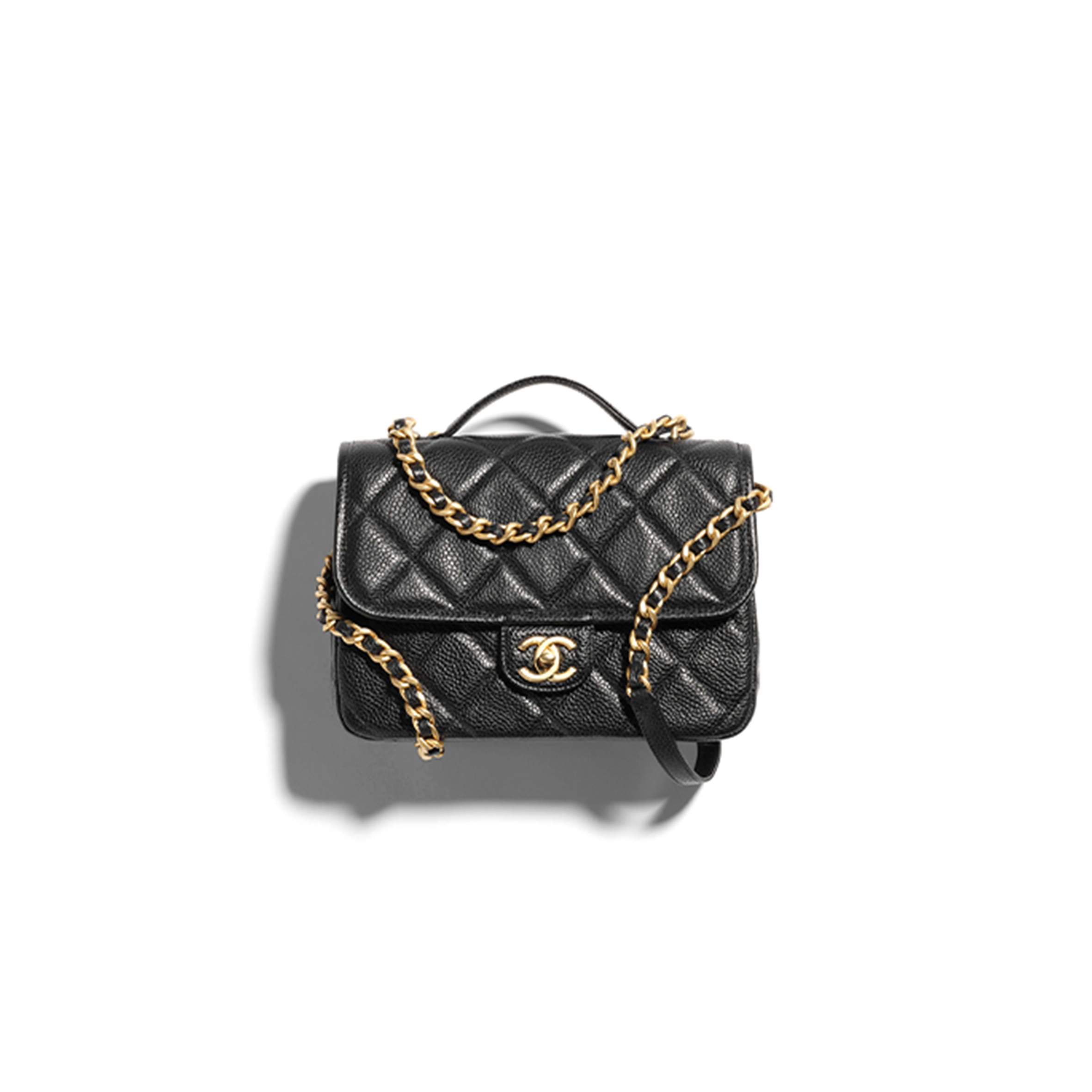 CHANEL GRAINED SHINY CALFSKIN & GOLD-TONE METAL BACKPACK AS5347 (24*18*6cm)